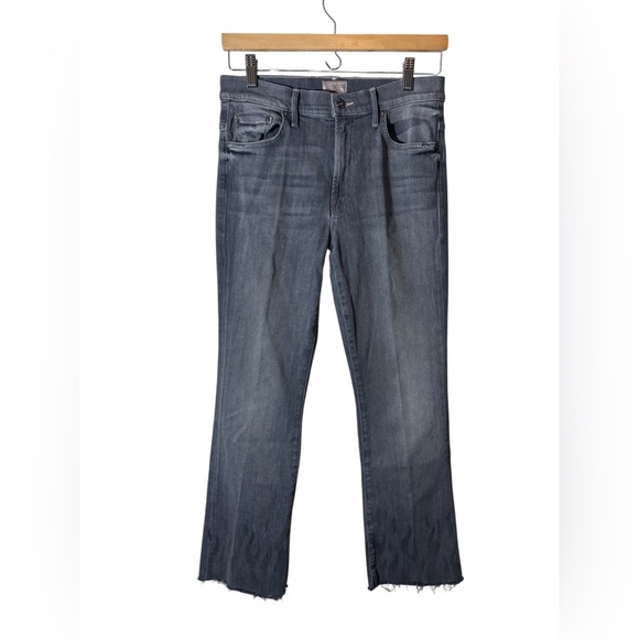 MOTHER | the insider ankle fray fan the flames jeans 28 - Picture 1 of 8